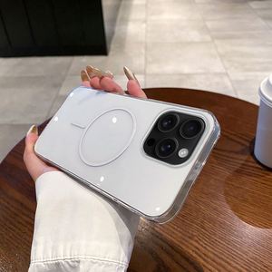 Funda Protectora Rígida Antiarañazos para iPhone 16e 16 15 14 Plus 13 12 Pro Max, Ultrafina, Transparente, Magnética, Resistente a Golpes - Product Image 4