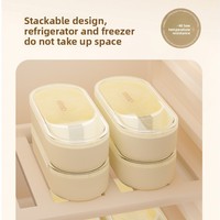 Moule à glace en silicone de qualité alimentaire, empilable, résistant à -40°C, pour la fabrication de glaces maison