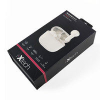 Boîte d'emballage de luxe pour écouteurs, boîte en papier rigide pour écouteurs, cadeau avec emballage magnétique en EVA pour écouteurs sans fil Bluetooth