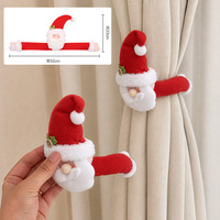 Attaches de rideaux de Noël modernes, adorables attaches en peluche de Père Noël et rennes, décoration de maison pour les fêtes
