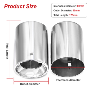 SYPES voiture tuyaux d'échappement pour <span class=keywords><strong>BMW</strong></span> <span class=keywords><strong>X1</strong></span> F48 embout d'échappement mise à niveau 304 acier inoxydable <span class=keywords><strong>M</strong></span> <span class=keywords><strong>Performance</strong></span> système d'échappement silencieux pointe tuyau d'échappement - Product Image 5