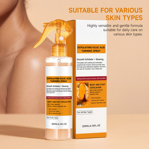 Spray exfoliante de ácido kójico y cúrcuma de marca privada 200 ml, exfoliante corporal y para pies para todo tipo de piel - Product Image 2
