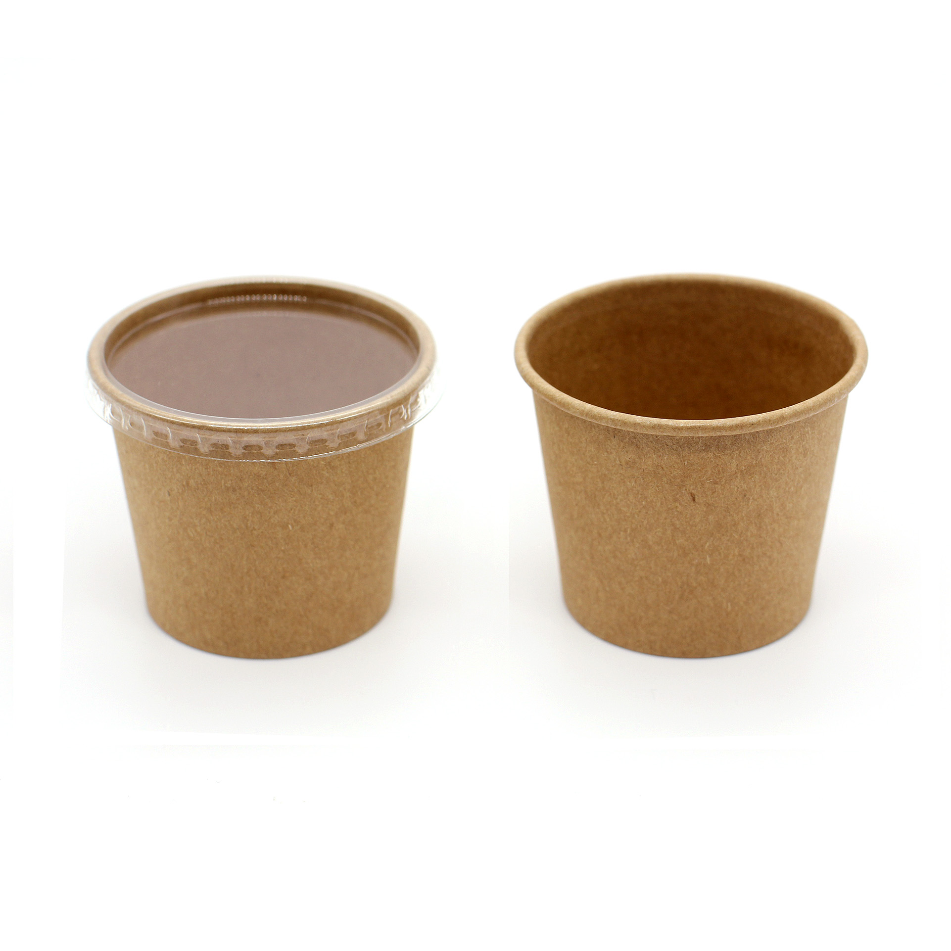 Disposable Single Wall 4oz Small Sauce Cup Kraft Paper Cup Custom Color logo