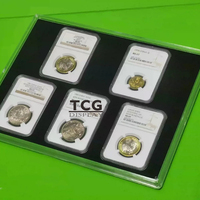 TCG Logo Personnalisé Acrylique NGC PCGS Pièce De Monnaie Graded Dalle Souvenir Pièce De Monnaie Collectée Présentoir Avec Aimant Fort