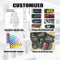 Gants de moto tactiles coupe-vent avec fibre de carbone pour sports de plein air, moto, motocross, cyclisme