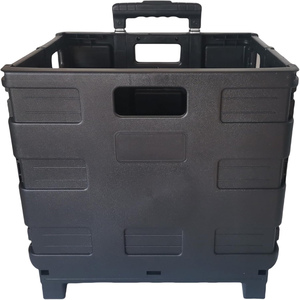 Chariot de courses pliable, léger, durable et portable avec roues pour une utilisation en supermarché et un confort extérieur - Product Image 4