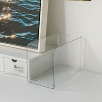 Serre-livres en acrylique transparent, organisateur de livres et de dossiers de bureau, porte-documents transparent, étagère de bureau et support de rangement pour le bureau