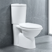 WC en céramique Africa Twyford, ensemble deux pièces avec chasse d'eau, siphon en P, installation au sol, cuvette ronde