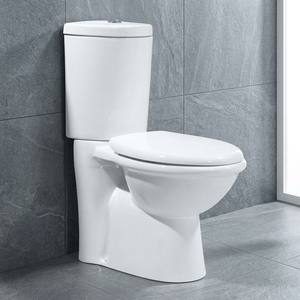 Africa Twyford Structure Ceramic WC Toilet Two Piece Water Closet P <b>Trap</b> Drainage Floor Installed Round Bowl Set - Product Image 2