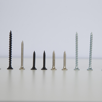 Vis à tête trompette pour cloisons sèches 3,5x25mm (1 po), filetage grossier, phosphatée noire, pour plaques de plâtre et montants en bois