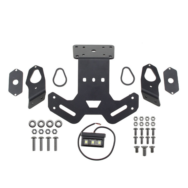 For Yamaha MT-15 MT15 2018-2024 Motorcycle Rear License Plate Tailstock Bracket Mounting Frame With LED Light