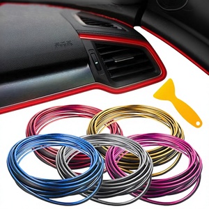 Bandes décoratives intérieures OLIVER pour garnitures de voiture, lignes décoratives pour les interstices des panneaux de porte de voiture, bandes brillantes pour tableau de bord, 5 mètres <span class=keywords><strong>Bg</strong></span>-001 - Product Image 1