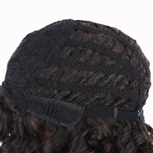 Peluca sintética rizada corta con cierre frontal para mujer, pelo sintético corto con cierre de encaje frontal, color <span class=keywords><strong>rubio</strong></span>, personalizado - Product Image 4