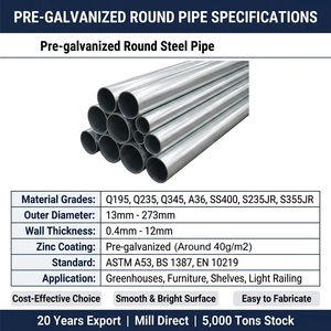Tuyau rond soudé pré-galvanisé SS400, diamètre extérieur 26,9 33,4 48,3 mm, <span class=keywords><strong>prix</strong></span> par tonne - Product Image 4