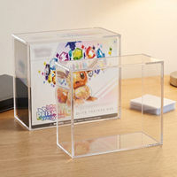 Boîte de présentation en acrylique ETB pour jeux de cartes à collectionner (JCC) avec couvercle protecteur transparent poli pour boîte de rangement écologique