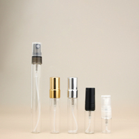 Bon marché de haute qualité 2ml 3ml 5ml 10ml petits flacons d'atomiseur de parfum échantillon bouteille en verre avec pompe de pulvérisation en plastique mini bouteilles de testeur