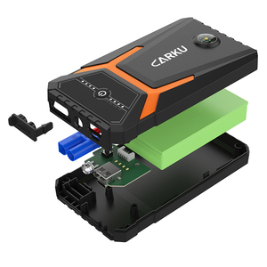 เครื่องจั๊มพ์สตาร์ทรถยนต์พกพา Carku Custom 12V 8000mAh 10000mah พร้อมไฟ LED สำหรับรถยนต์และโทรศัพท์ - Product Image 2