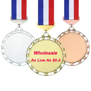 Ly Groothandel Blanco Medailles Aanpassen Evenement Gratis Laser Gegraveerde Sport Metal Wereldkampioen Medaille Met Lint
