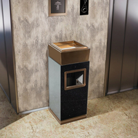 Poubelle d'entrée moderne en acier inoxydable or rose Poubelle d'ascenseur portable Cendrier Seau de rangement Nouvelle arrivée pour les hôtels