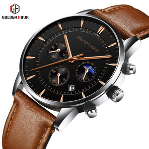 Oro ora orologi da uomo orologi da polso al quarzo Casual di marca di lusso orologio da uomo Hodinky ora Relogio Masculino - Product Image 4