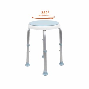 <span class=keywords><strong>Silla</strong></span> de Baño <span class=keywords><strong>para</strong></span> Adultos con Rotación de 360 Grados, Taburete de Baño de Acero y Aluminio con Tapete Giratorio - Product Image 1