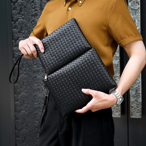 <span class=keywords><strong>Portefeuille</strong></span> Pochette Rétro en Cuir PU Tressé pour <span class=keywords><strong>Homme</strong></span>, Style Vintage avec <span class=keywords><strong>Multi</strong></span>-Compartiments, Fermeture Éclair et Doublure Polyester - Product Image 3