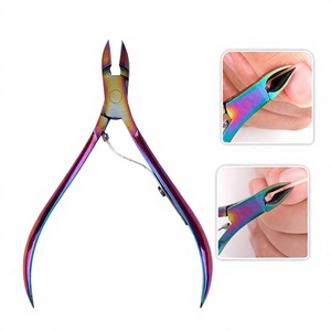 Coupe-cuticules professionnel multicolores en acier inoxydable, pince à cuticules durable, outil de pédicure et de manucure - Product Image 1