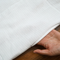 Peignoir en coton tricoté à motif gaufré, noir, unisexe, pour hôtel, sauna, complexe hôtelier, léger, séchage rapide, respirant, en gros