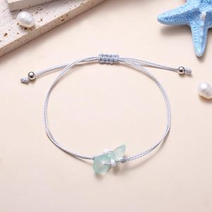 Pulsera <span class=keywords><strong>de</strong></span> la Amistad Ajustable <span class=keywords><strong>de</strong></span> Cristal Marino Azul, Joyería <span class=keywords><strong>de</strong></span> Verano para la Playa, para Mejores Amigas, Almas Gemelas, Pulsera Tejida <span class=keywords><strong>de</strong></span> Cristal Marino - Product Image 4