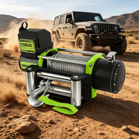 Treuil électrique robuste 12000 LBS 6,0 CV 12V/24V pour tout-terrain, avec câble de 26 m et double commande, pour SUV et camions de sauvetage