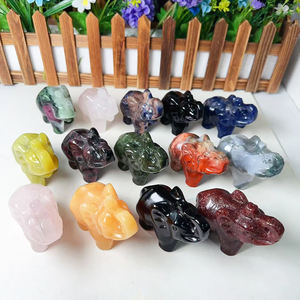 Preço por atacado 10cm Pequeno Natural Mix Quartz Crystal Healing <span class=keywords><strong>Stone</strong></span> Animal Craft Cristais Elefante para Decoração - Product Image 2