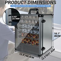 Étui de transport miniature pour figurines de super-héros, étui rigide avec 5 plateaux pour l'affichage et le transport, étui de présentation pour figurines d'action