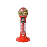 Distributeur automatique de bonbons en spirale, type sur pied, à monnayeur, pour bonbons, balles rebondissantes, jouets en capsule et jeux de torsion