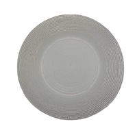 Assiette de restaurant de 13 pouces, Style européen, de qualité supérieure, ronde, dorée, Design Unique