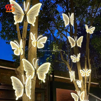 Papillons mobiles en acrylique transparent pour la décoration de fête à domicile, papillons automatiques pour l'arbre de Noël, les mariages, les anniversaires et les événements