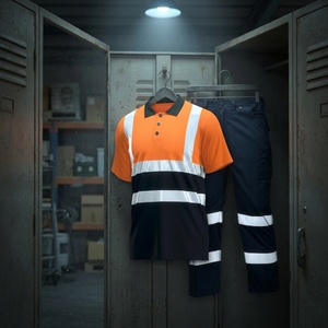Polos d'Été à Manches Courtes Séchage Rapide avec Bandes Réfléchissantes, Vêtements <span class=keywords><strong>de</strong></span> <span class=keywords><strong>Travail</strong></span> <span class=keywords><strong>de</strong></span> Sécurité, Pantalons <span class=keywords><strong>de</strong></span> <span class=keywords><strong>Travail</strong></span> pour la Construction, Tenues <span class=keywords><strong>de</strong></span> <span class=keywords><strong>Travail</strong></span> Personnalisées - Product Image 3
