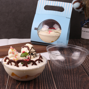Boîte à gâteau de <span class=keywords><strong>boule</strong></span> de Mousse de Noël transparente emballage de Soufflé recyclable bol de noix de coco Portable pour boîte à emporter de salade de fruits Sushi - Product Image 3