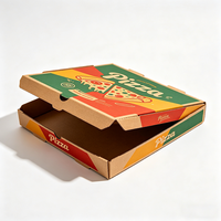 Boîte à pizza écologique personnalisée avec logo, jetable, 9 pouces, en carton ondulé, emballage alimentaire