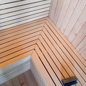 Sauna Elettrica in Legno Massello dal Design Moderno 2025, per Esterni, con Pannello di Controllo e Riscaldamento a Vapore Secco Intelligente per 2-6 Persone - Product Image 5