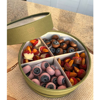 Boîte Cadeau Ronde en Carton Rigide pour Aliments, Plateau en Carton Personnalisé avec Impression de Logo pour Fromages, Fruits et Snacks