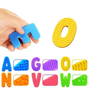 Jouets sensoriels alphabet pour enfants, jouets en silicone texturés pour tout-petits, jouets à ventouse, jouet éducatif ABC, activité d'apprentissage préscolaire - Product Image 2