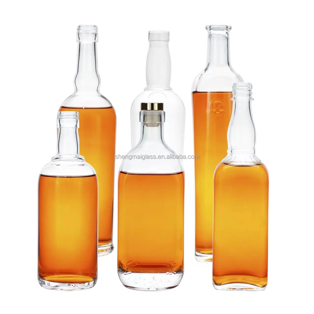 Botol kaca jus minyak zaitun kustom pemasok botol kaca minuman 375ml 700ml 750ml 1000ml botol kaca untuk mengandung air