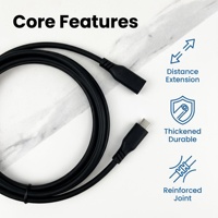 Cable de Extensión USB C Macho a Hembra con Diseño Anti-doblez y Alivio de Tensión por Moldeo por Inyección Integrado, Control de Calidad Estricto Personalizado