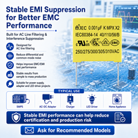 Condensateur de sécurité X2 pour la suppression des interférences électromagnétiques (EMI) sur ligne CA, approuvé ENEC VDE CQC pour les équipements industriels et les SMPS