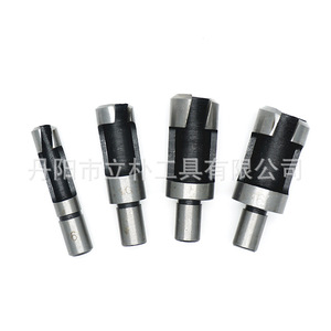 Carbon Steel Cylindrical <b>Wood</b> Plug <b>Drill</b> <b>Bit</b> 4Pc Set Round Shank Bright Finish For Woodworking - Product Image 3