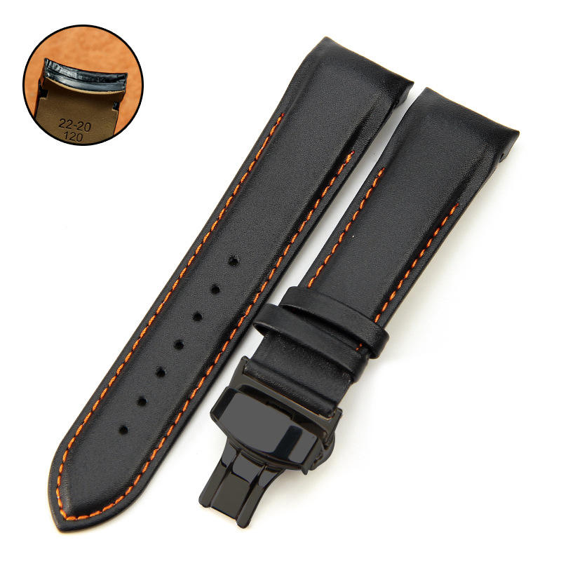 Black, orange and black buckle