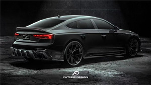 ชุดแต่งคาร์บอนไฟเบอร์สไตล์ FD สำหรับ Audi RS5 พร้อมลิ้นหน้า สเกิร์ตข้าง ดิฟฟิวเซอร์ สปอยเลอร์ สภาพใหม่ - Product Image 3