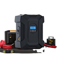 Pompa udara mobil Digital portabel 12V DC, pompa udara mobil Mini 120W dengan kompresor udara logam untuk inflasi ban