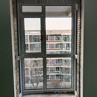 Fenêtre française moderne en aluminium de haute qualité avec pont cassé en gaze d'acier inoxydable pour maison, bâtiment commercial ou école