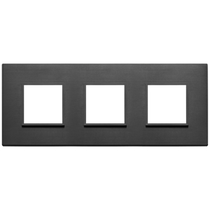 6M 2+2+2 Plate Int71 Total Black Wall <b>Switch</b> Cover 24x9.7x1.7cm - Product Image 1